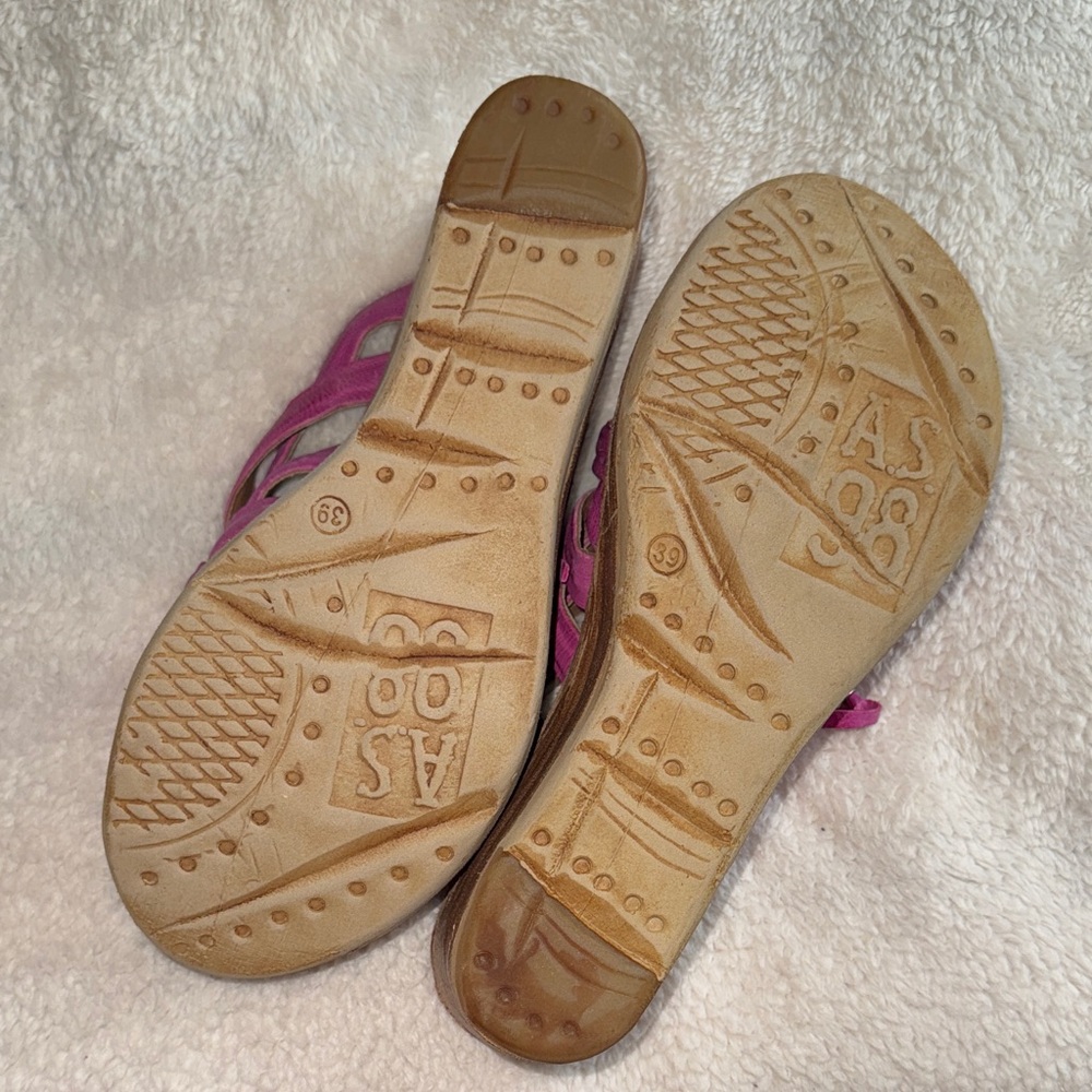 A.S.98 Fuchsia Wedge Sandals - Picture 6 of 6